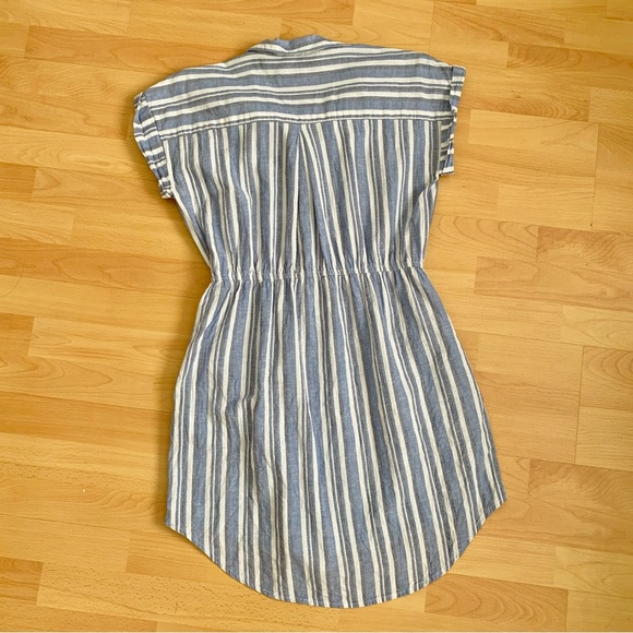 JAPNA Blue and White Cotton Tunic Dress - Picture 6 of 6